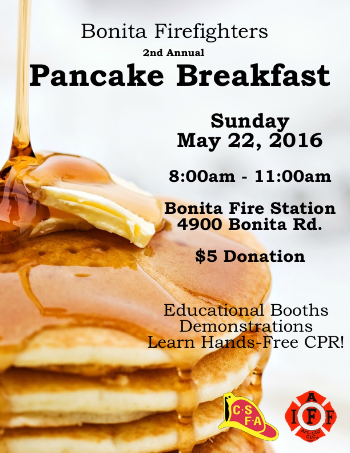 2nd Annual Pancake Breakfast BonitaSunnyside Fire Protection District